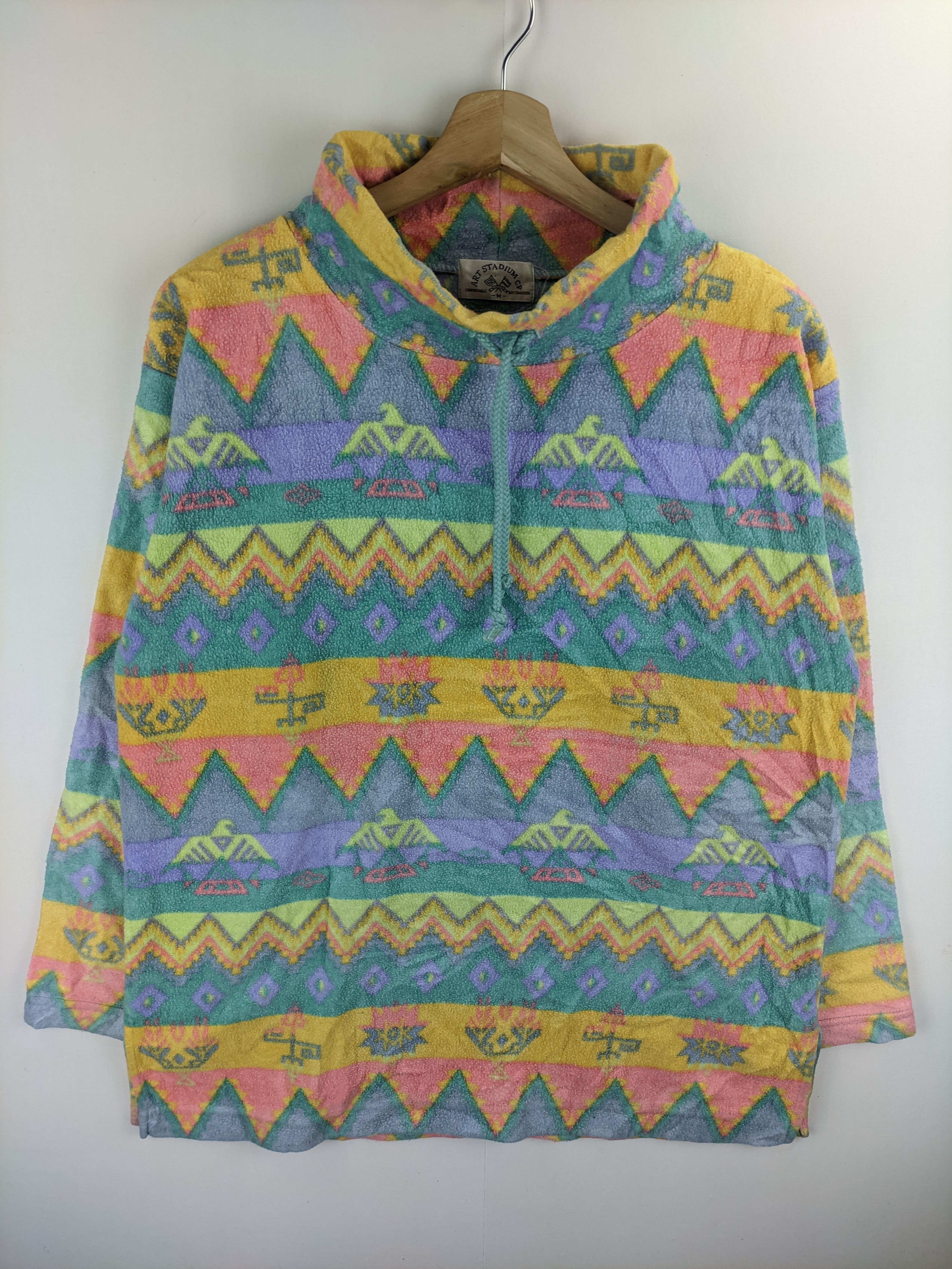 Japanese Brand Steals🔥Fleece Sweater by Art Stadium CP Native Style Size US M / EU 48-50 / 2 - 1 Thumbnail