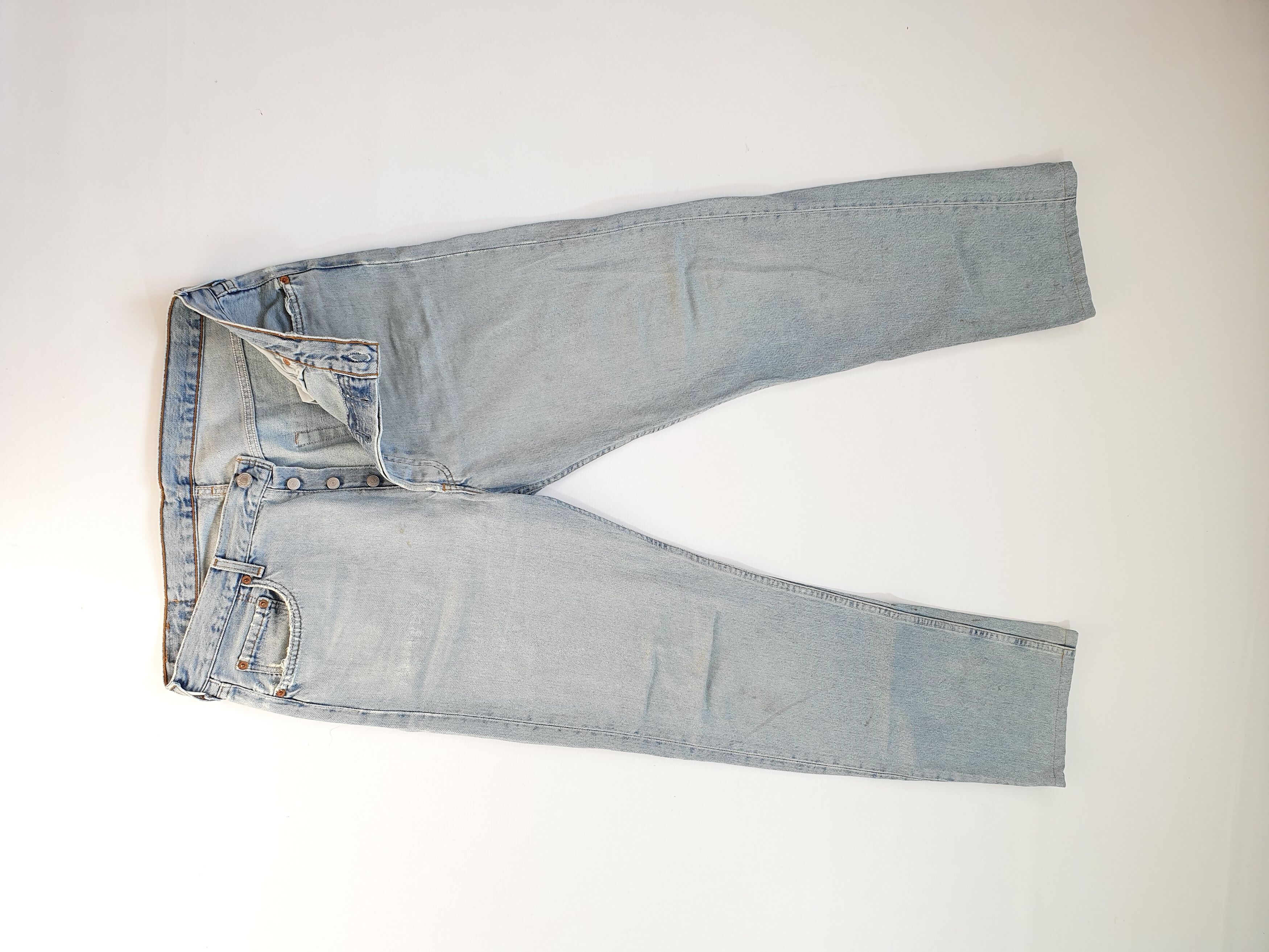 Vintage 1994 Vintage LEVIS 501 Dirty Distressed Jeans Size US 33 - 3 Thumbnail