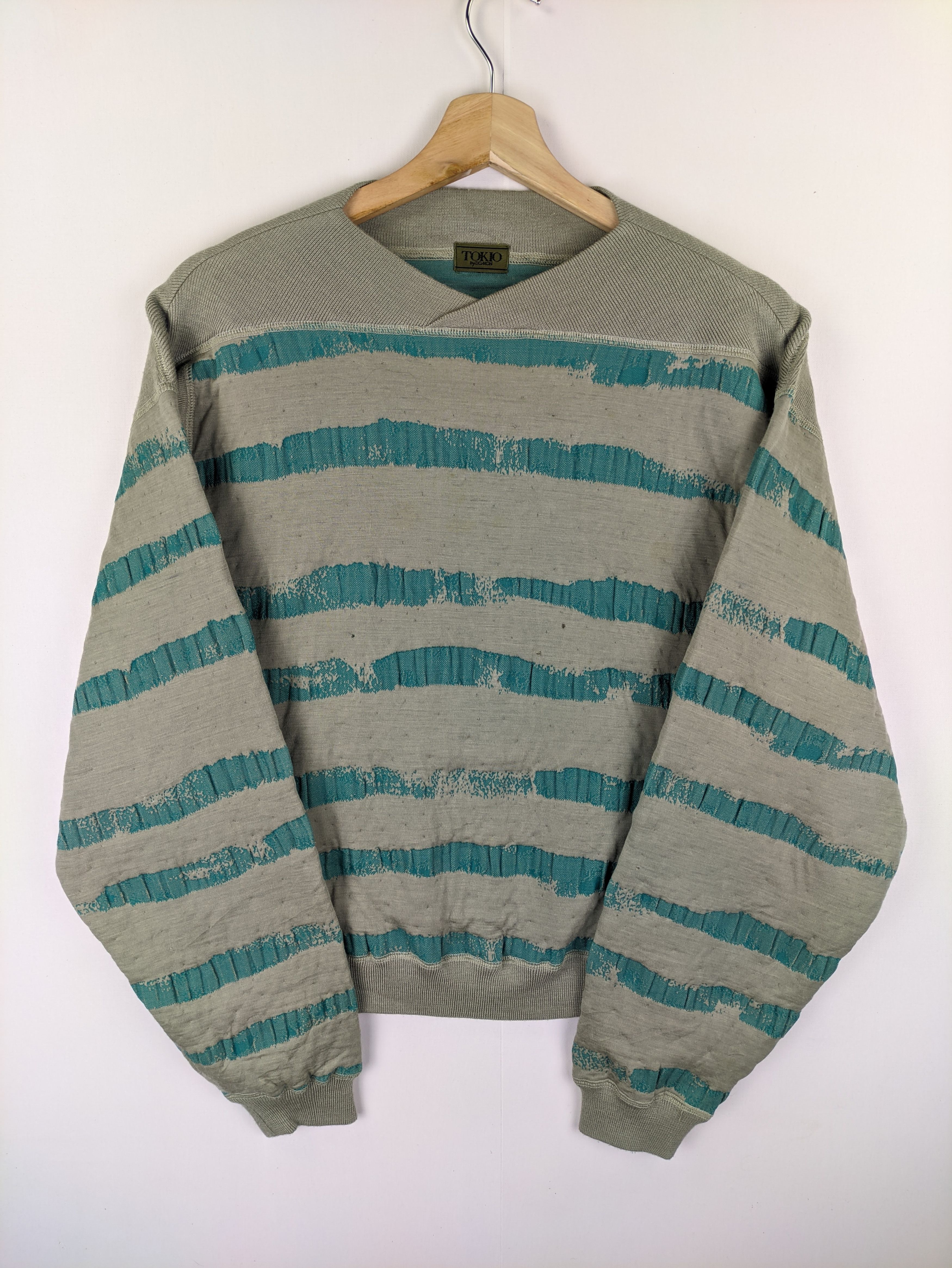 Japanese Brand Steals🔥Vintage Sweatshirt Distressed Style Tokio by Domon Size US L / EU 52-54 / 3 - 8 Thumbnail
