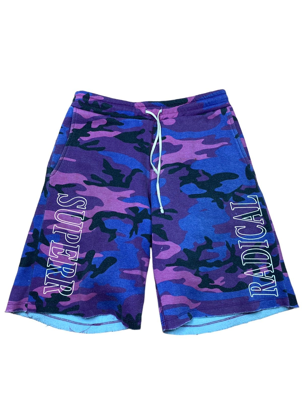 Lil Peep Superr Radical Lil Peep Purple Camo Sweat Shorts Size S Size US 29 - 1 Thumbnail