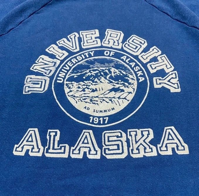 Vintage Vintage 80s alaska university sweatshirt pullover Size US M / EU 48-50 / 2 - 2 Thumbnail