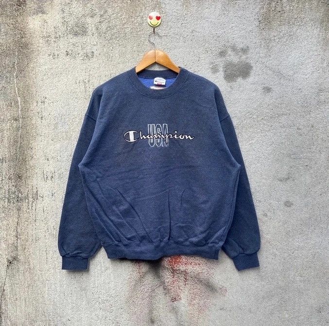 Champion Vintage 90s champion usa sweatshirt pullover Size US XL / EU 56 / 4 - 1 Thumbnail