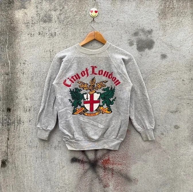 Vintage Vintage 80s city of london sweatshirt pullover Size US S / EU 44-46 / 1 - 1 Thumbnail