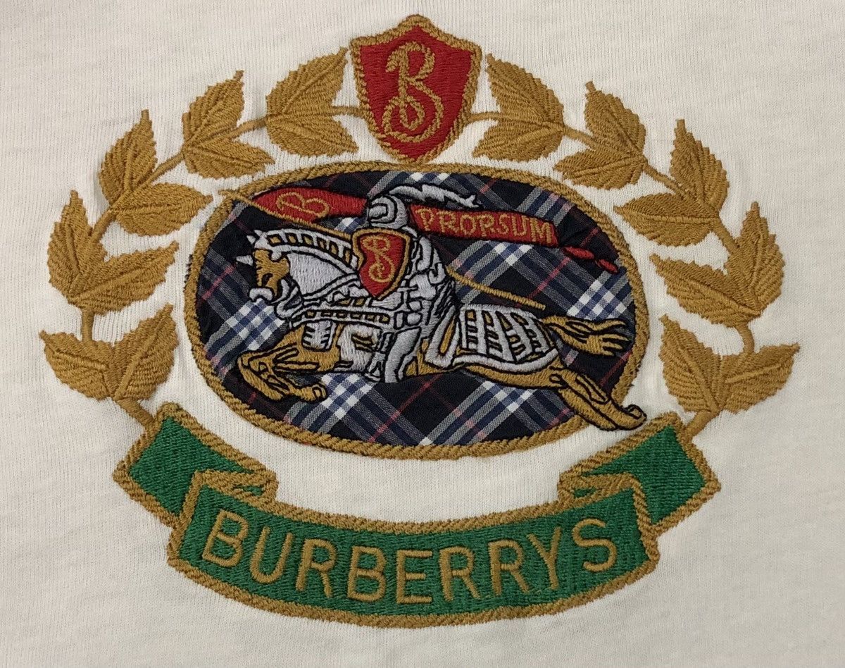Burberry Vtg Burberrys Prorsum Big Logo Embroidery Crewneck T-shirt Size US S / EU 44-46 / 1 - 4 Thumbnail