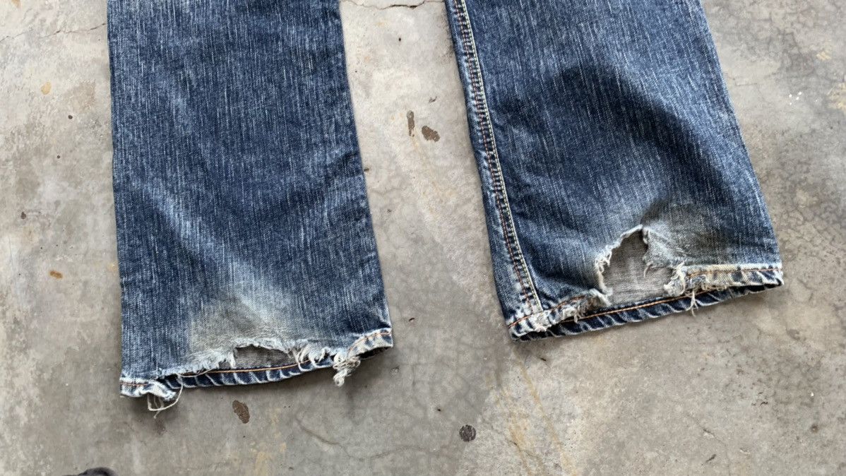 Edwin Vintage Edwin Distressed Flared Denim Pant Size US 31 - 5 Thumbnail