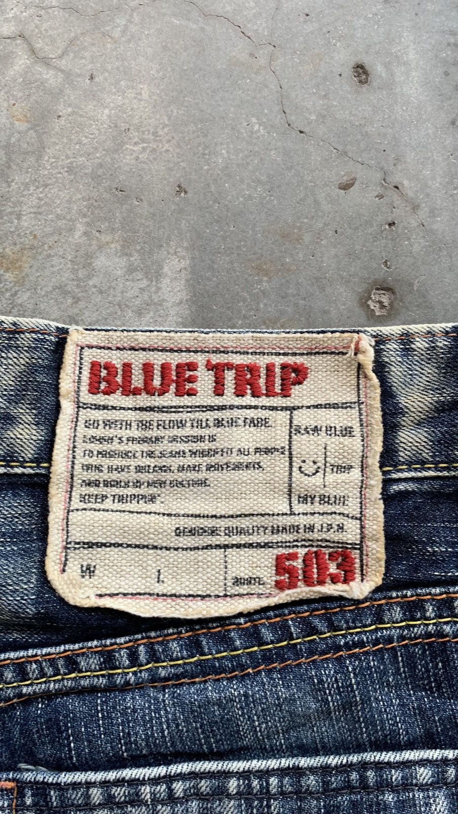 Edwin Vintage Edwin Distressed Flared Denim Pant Size US 31 - 7 Thumbnail