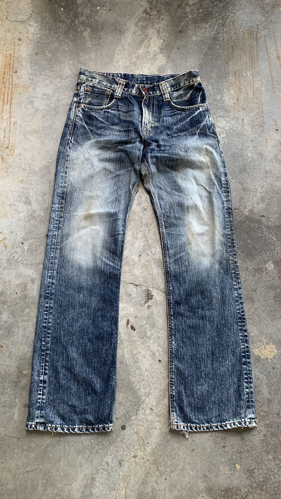 Edwin Vintage Edwin Distressed Flared Denim Pant Size US 31 - 1 Thumbnail
