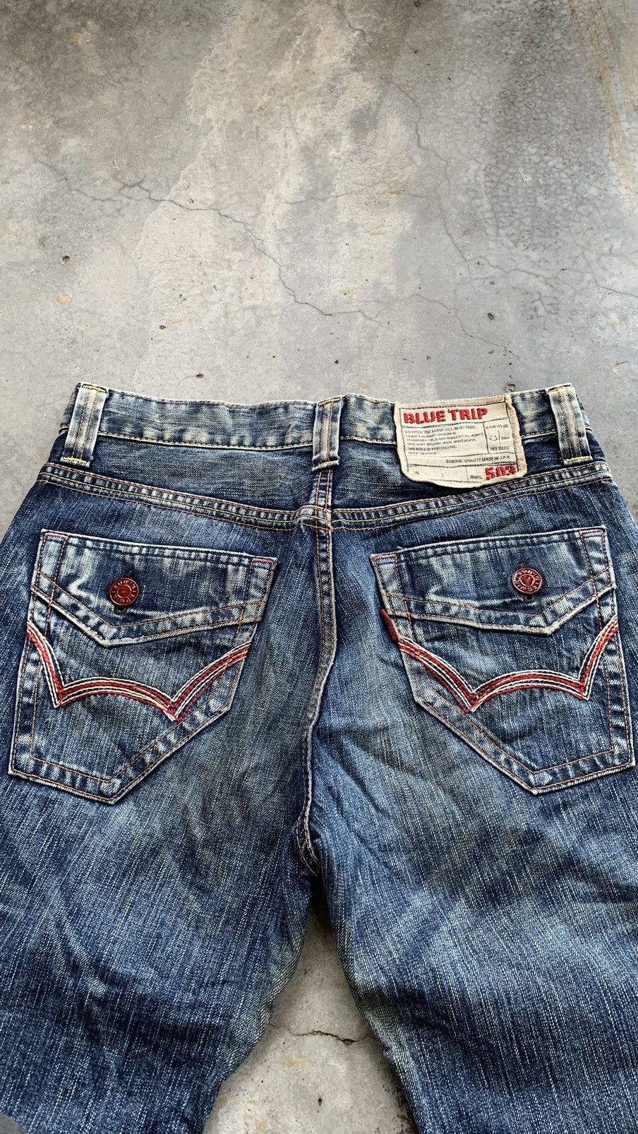 Edwin Vintage Edwin Distressed Flared Denim Pant Size US 31 - 6 Thumbnail