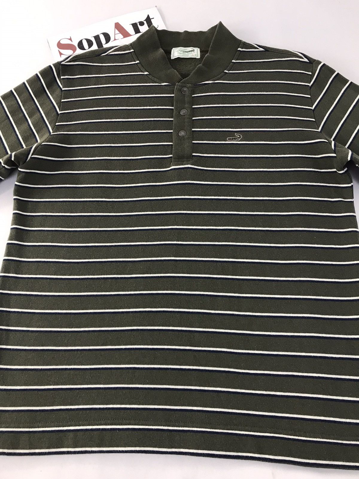 Japanese Brand Sweatshirt Crocodiles Long Sleeve Design Striped Style Size US L / EU 52-54 / 3 - 3 Thumbnail