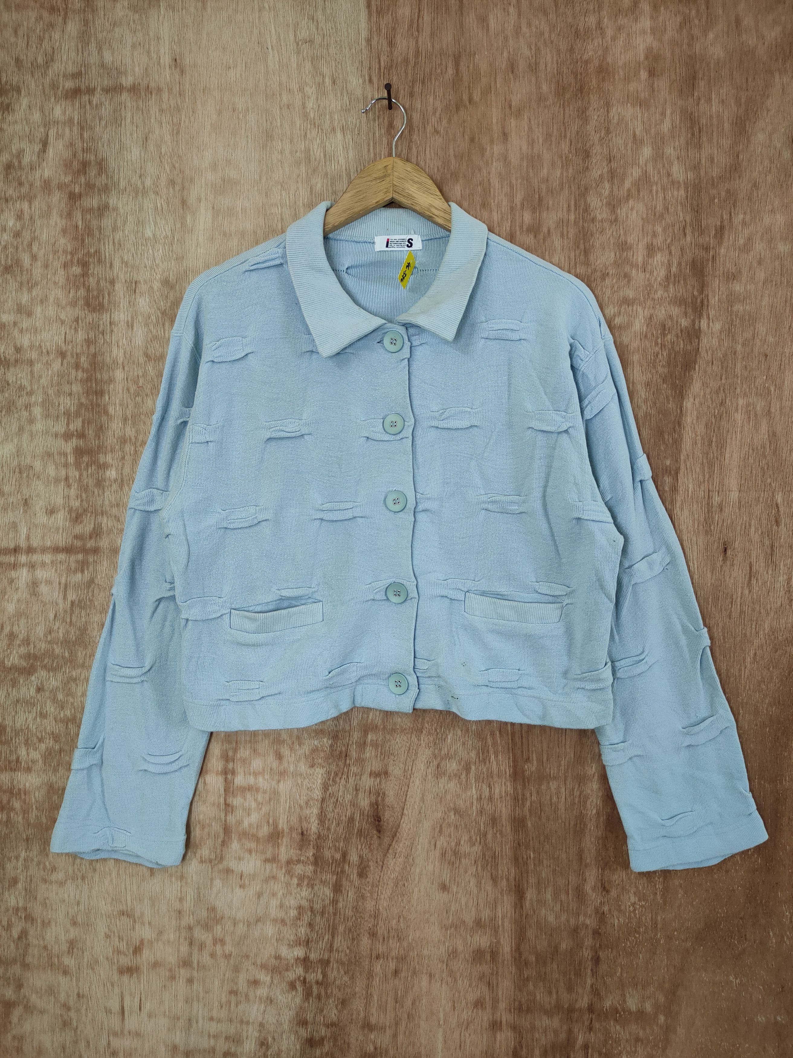 Issey Miyake Issey miyake peterpan collar ripped cardigan knit #46-376 DL Size M / US 6-8 / IT 42-44 - 1 Thumbnail