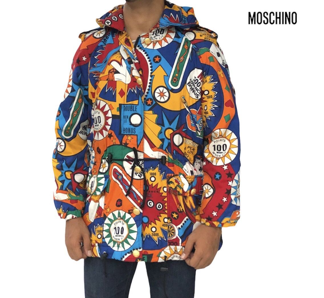 Moschino Moschino Super Hero Pinball Print Hooded Jacket Size US M / EU 48-50 / 2 - 2 Thumbnail