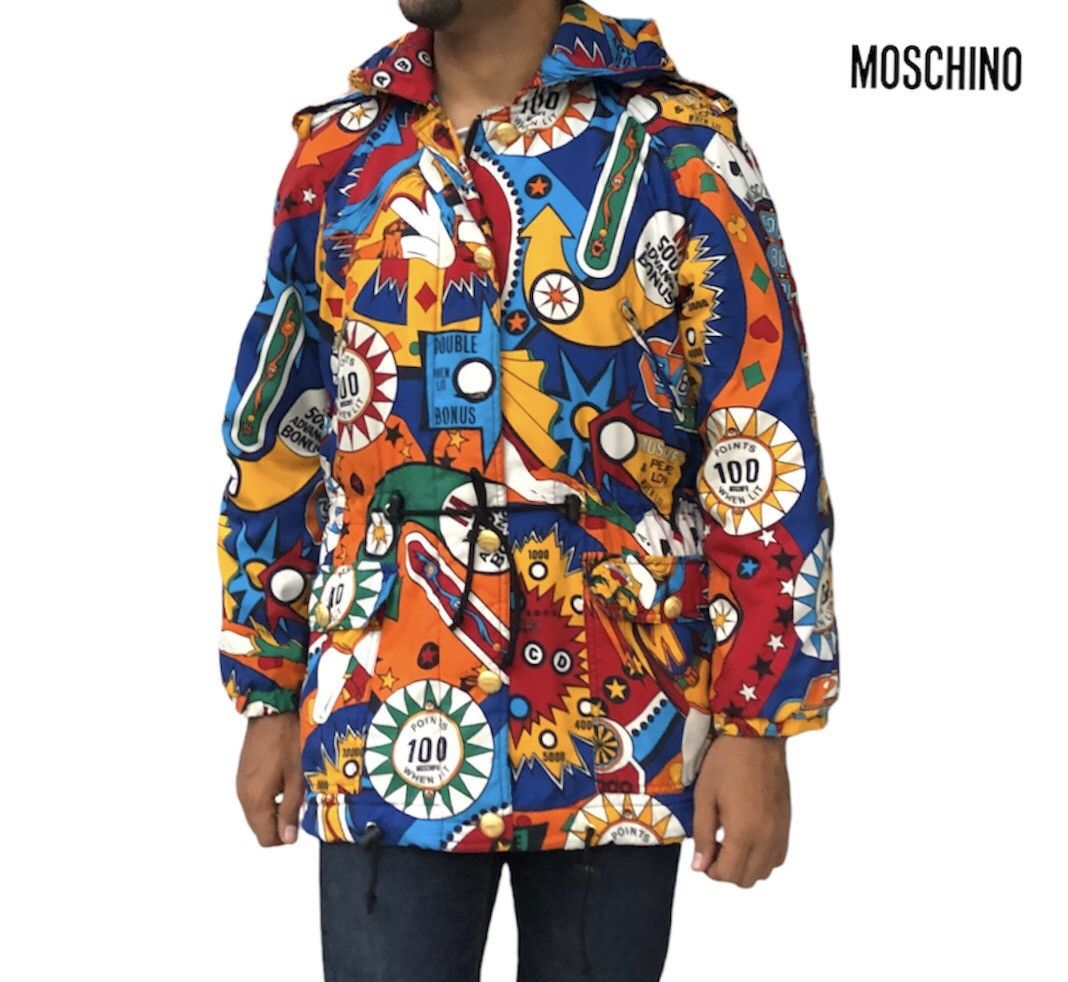 Moschino Moschino Super Hero Pinball Print Hooded Jacket Size US M / EU 48-50 / 2 - 1 Thumbnail