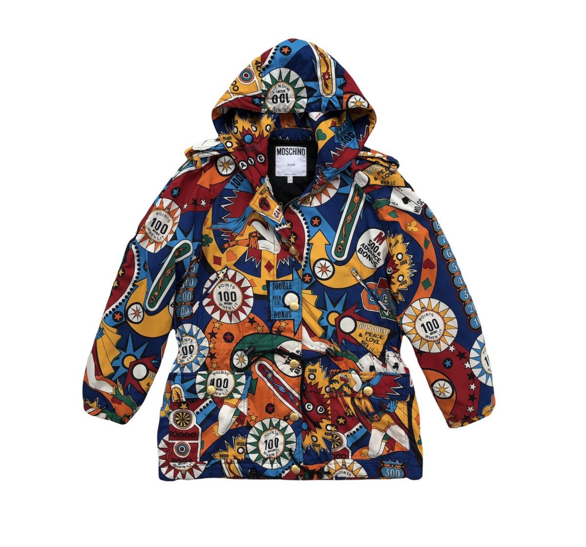Moschino Moschino Super Hero Pinball Print Hooded Jacket Size US M / EU 48-50 / 2 - 3 Thumbnail