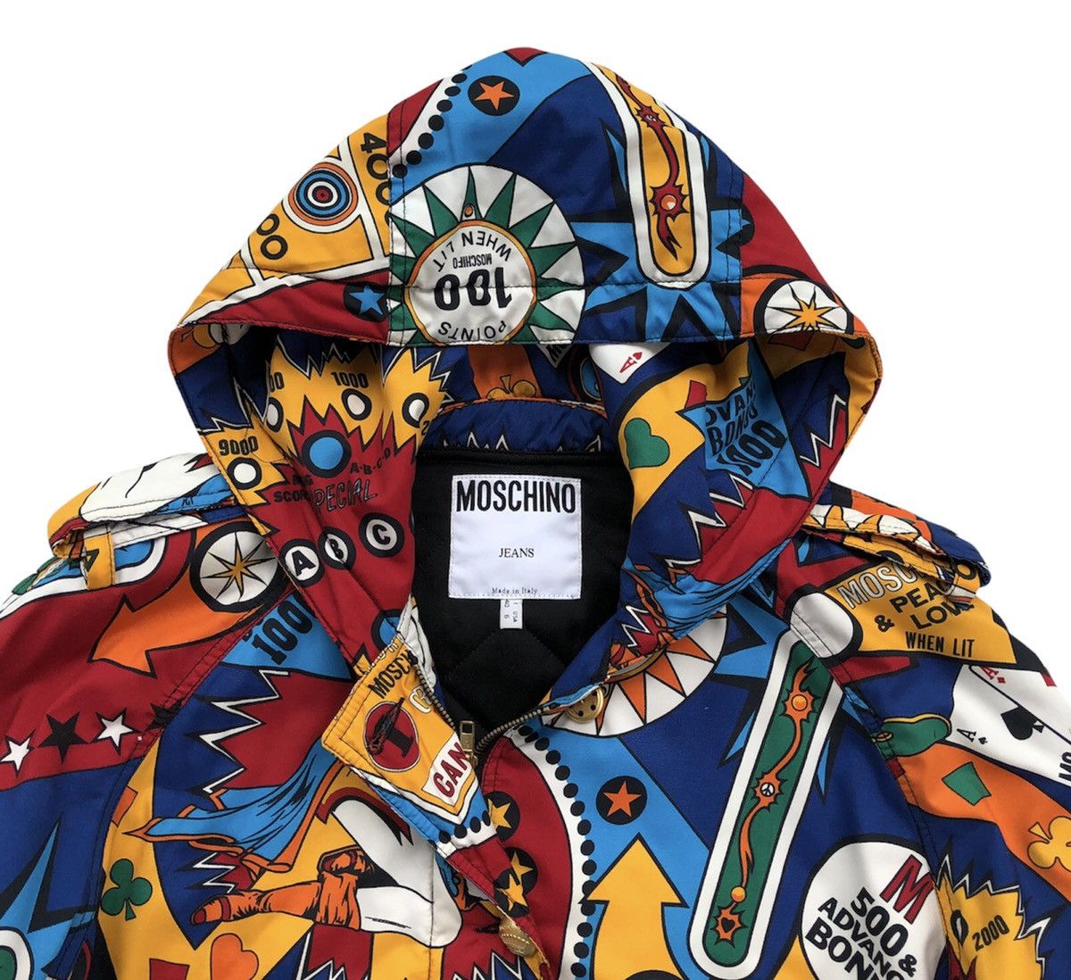 Moschino Moschino Super Hero Pinball Print Hooded Jacket Size US M / EU 48-50 / 2 - 7 Thumbnail