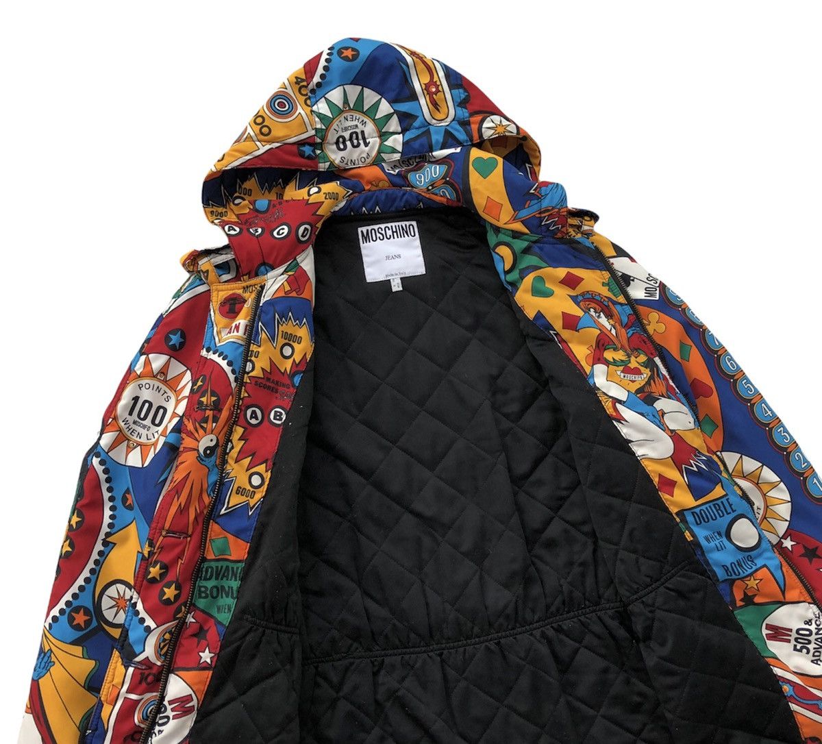 Moschino Moschino Super Hero Pinball Print Hooded Jacket Size US M / EU 48-50 / 2 - 6 Thumbnail