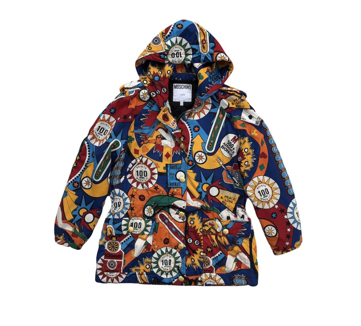 Moschino Moschino Super Hero Pinball Print Hooded Jacket Size US M / EU 48-50 / 2 - 8 Thumbnail