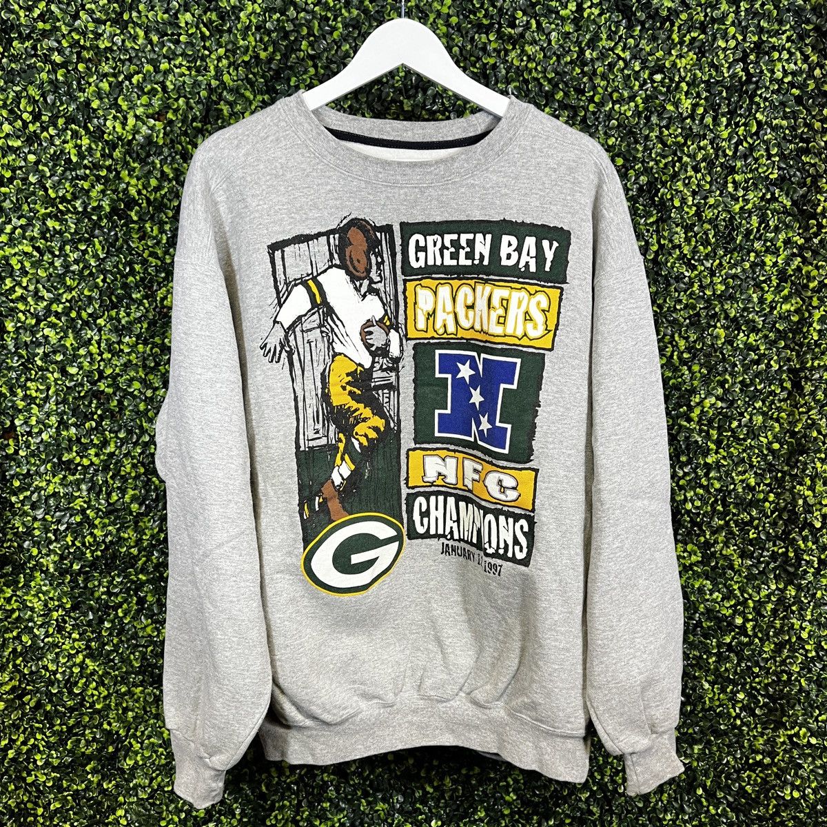 Vintage Starter - Green Bay Packers Embroidered Crew Neck Sweatshirt 1990s Small Youth