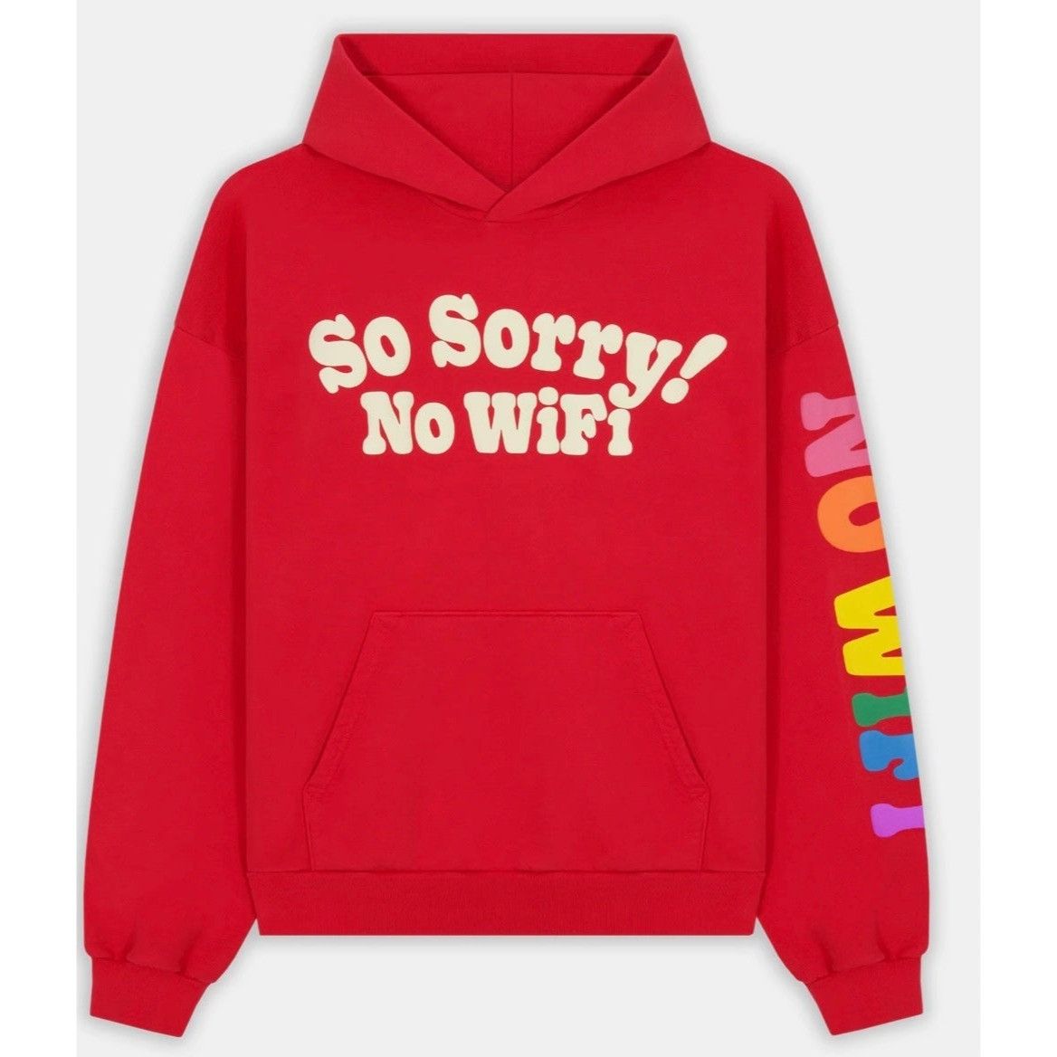 Madhappy NEW MADHAPPY SORRY NO WIFI UNIVERSAL RED HOODIE SIZE SMALL Grailed