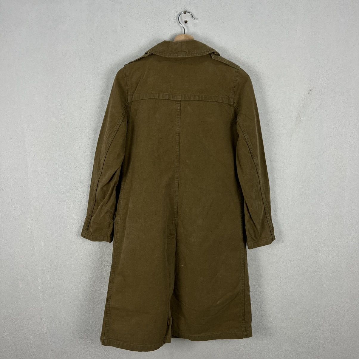 Vintage 💥💥GREEN TRENCH COAT JACKET RARE STYLE MILITARY COLLECTIONS Size US S / EU 44-46 / 1 - 12 Thumbnail
