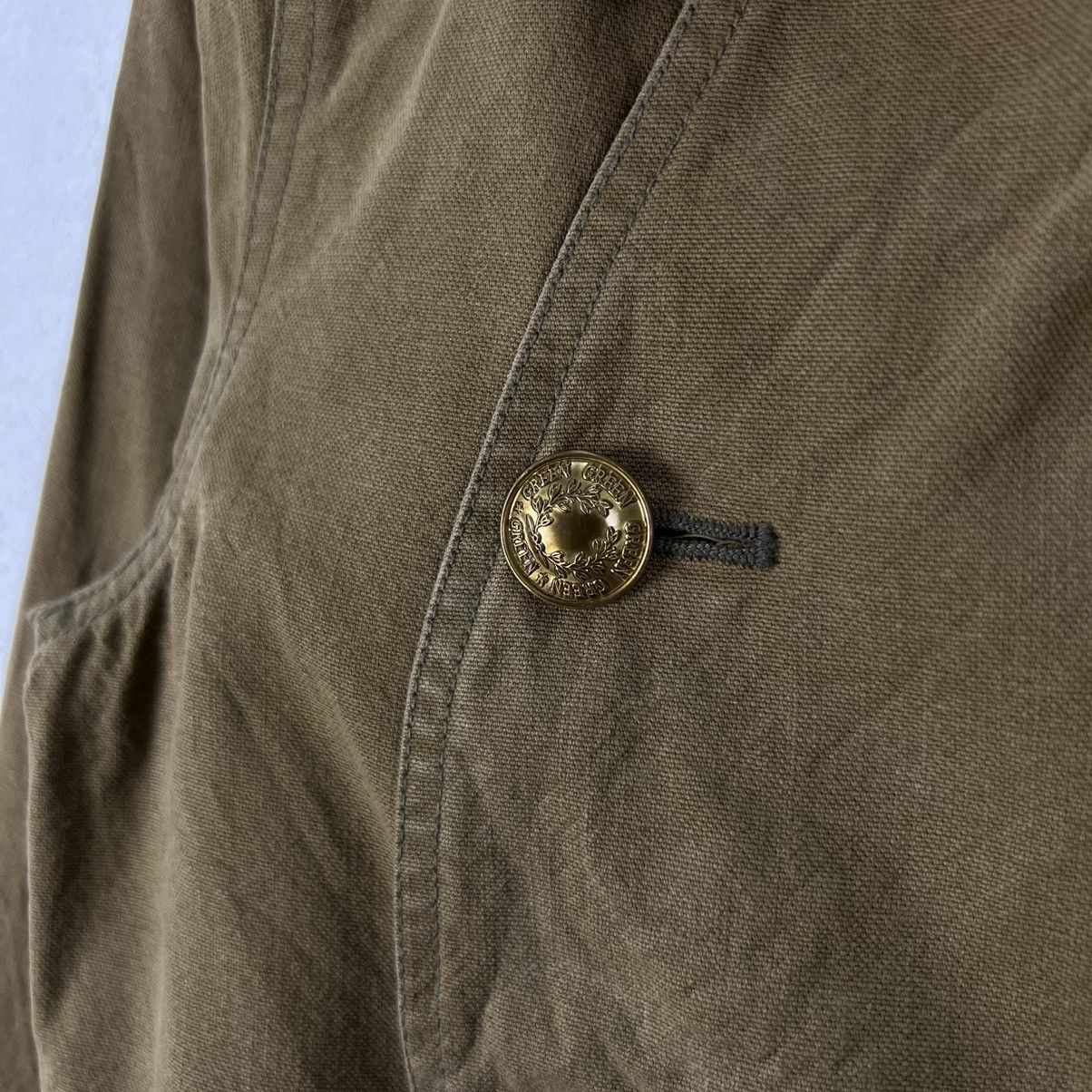 Vintage 💥💥GREEN TRENCH COAT JACKET RARE STYLE MILITARY COLLECTIONS Size US S / EU 44-46 / 1 - 8 Thumbnail