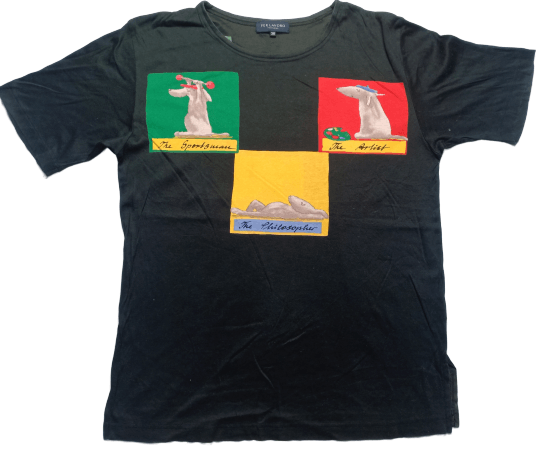 Japanese Brand Rare Graphic Per Lavoro Italy + Japan Luxury Design Tee Size US M / EU 48-50 / 2 - 2 Thumbnail