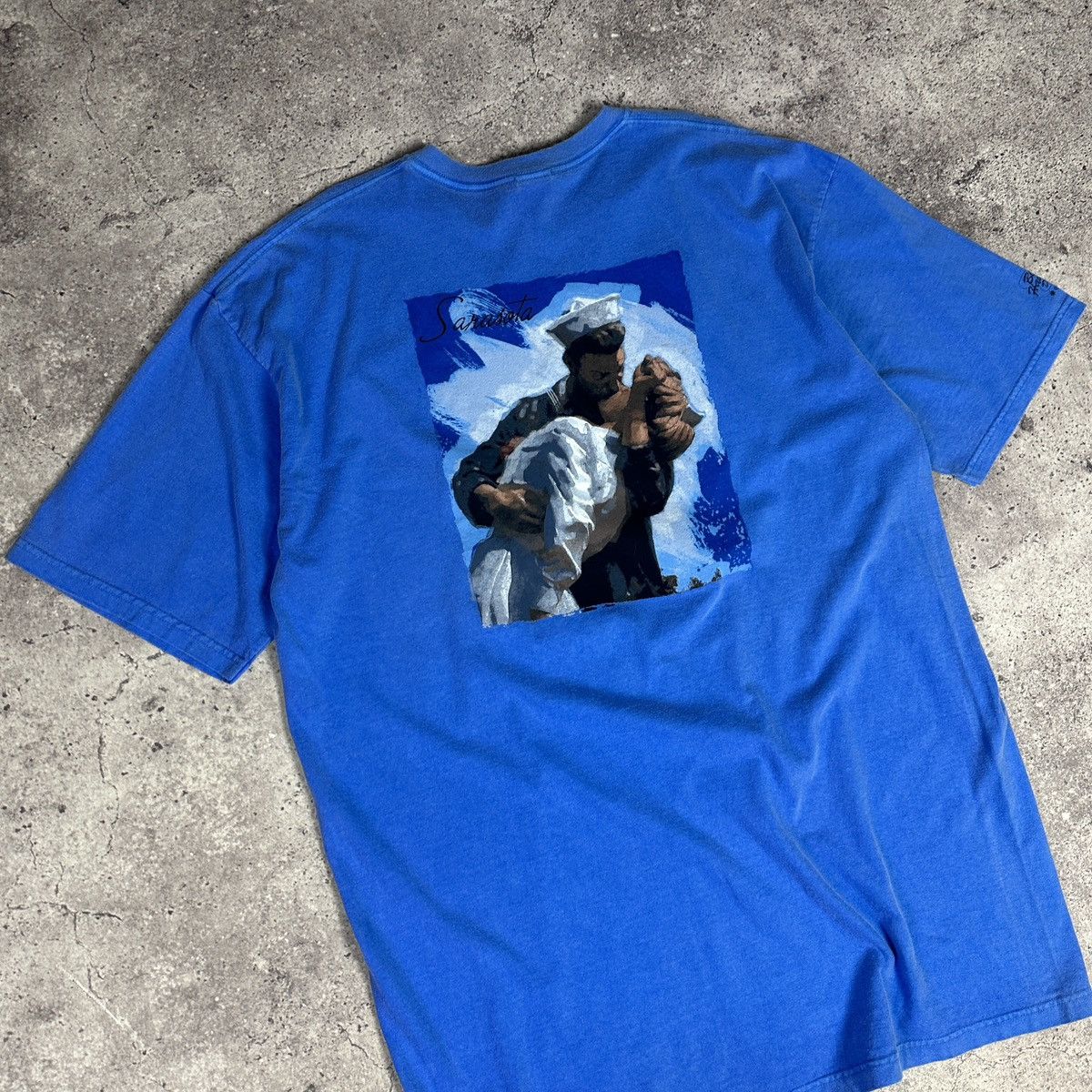 Vintage Vintage 90s Washed Crazy Shirts Sarasota Sailor kiss y2k tee Size US XXL / EU 58 / 5 - 5 Thumbnail