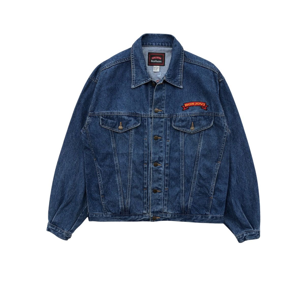Bon Jovi Bon Jovi Blue Pacific These Days Japan 1996 Trucker Jacket Size US L / EU 52-54 / 3 - 3 Thumbnail