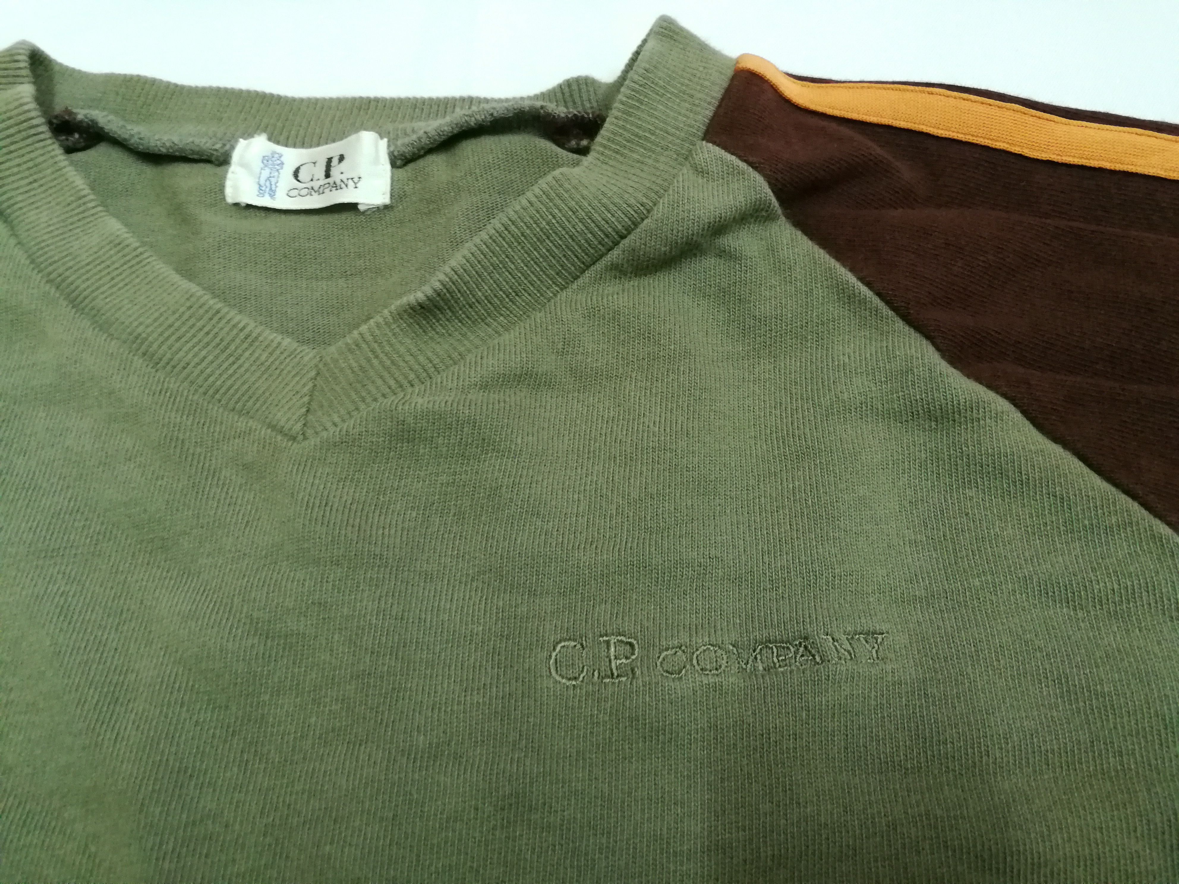 image of C.p. Company Long Sleeve Sweatshirt Embroidery Logo in Green, Men's (Size Medium)