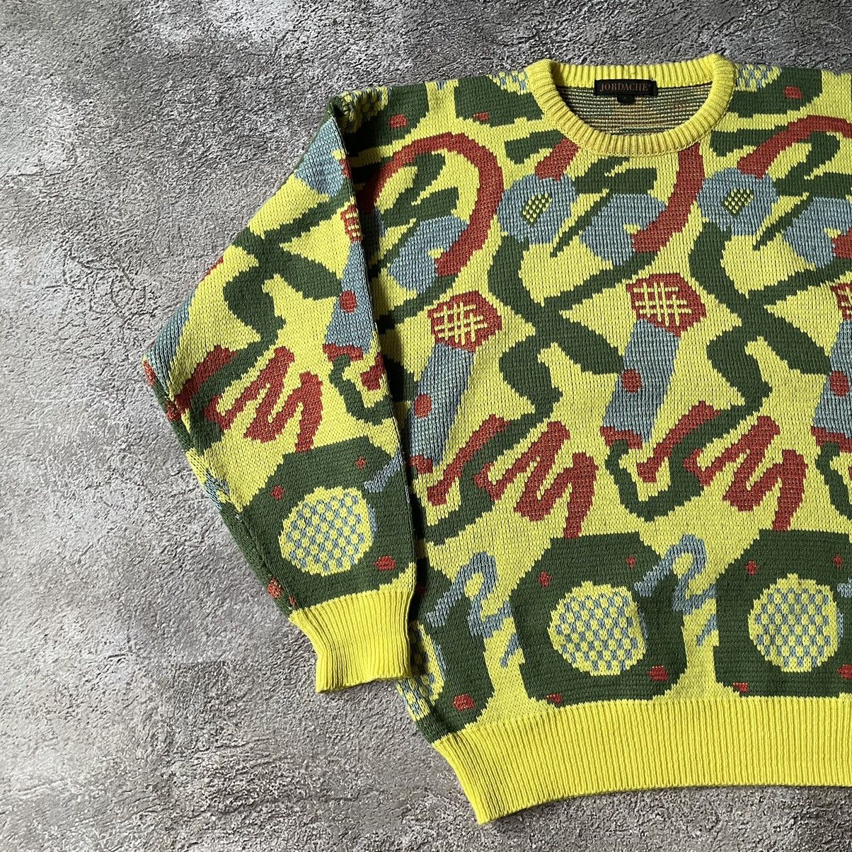 Vintage Vintage Y2K Abstract All Over Print Sweater Knit Skate M Size US M / EU 48-50 / 2 - 4 Thumbnail