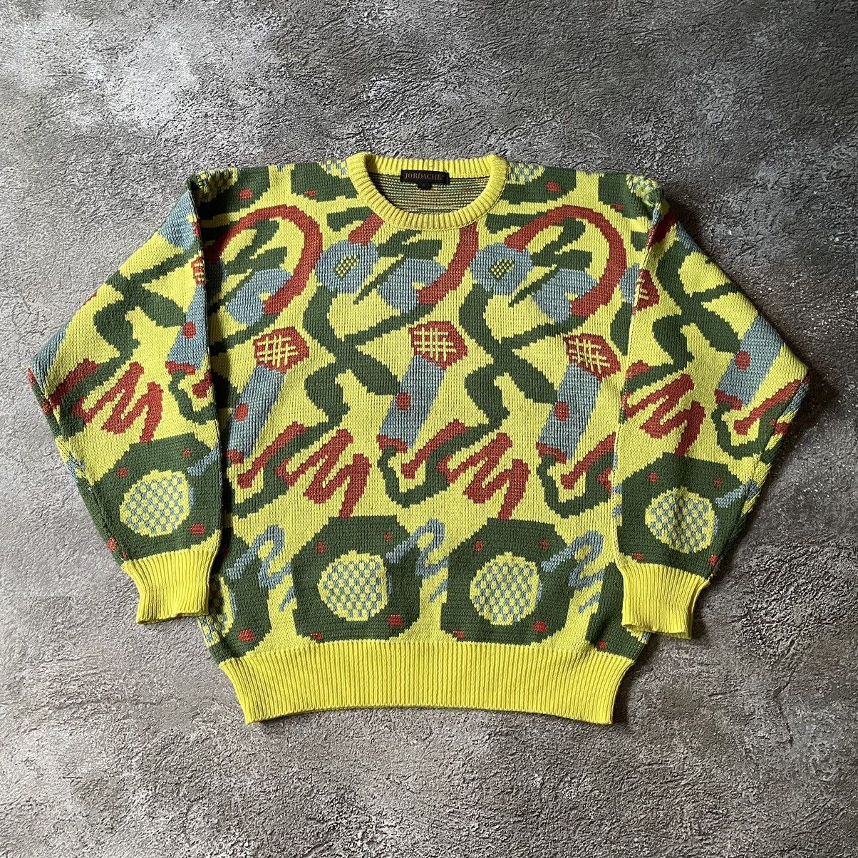 Vintage Vintage Y2K Abstract All Over Print Sweater Knit Skate M Size US M / EU 48-50 / 2 - 2 Thumbnail