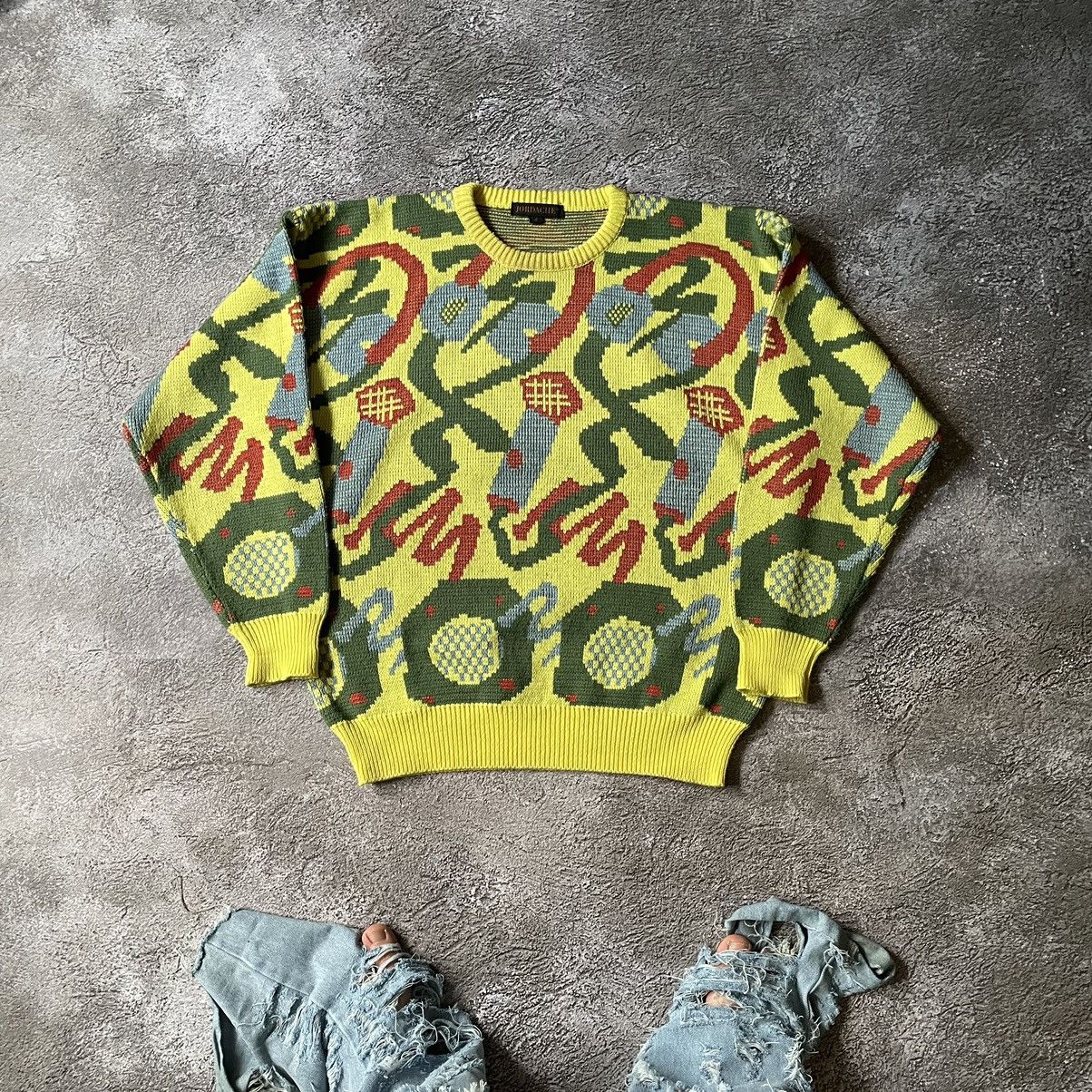 Vintage Vintage Y2K Abstract All Over Print Sweater Knit Skate M Size US M / EU 48-50 / 2 - 1 Thumbnail