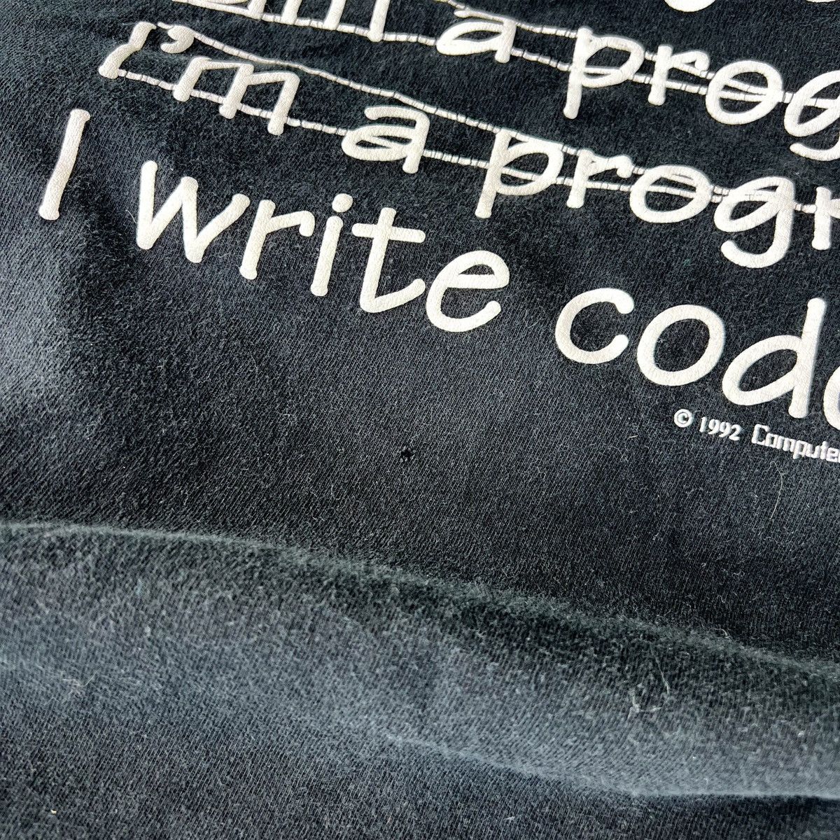 Vintage Vintage 90s Programmer Humor Funny “I write code” Tee Size US L / EU 52-54 / 3 - 6 Thumbnail
