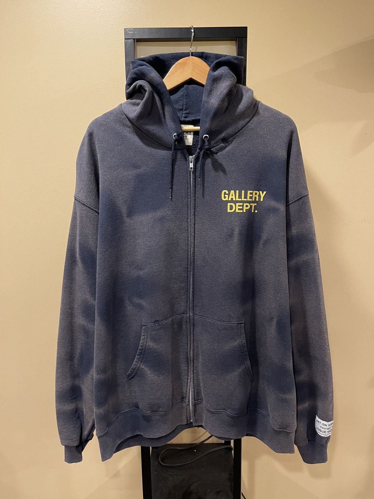 Gallery Dept. Gallery Dept Sun Faded Logo Black Zip Up Hoodie