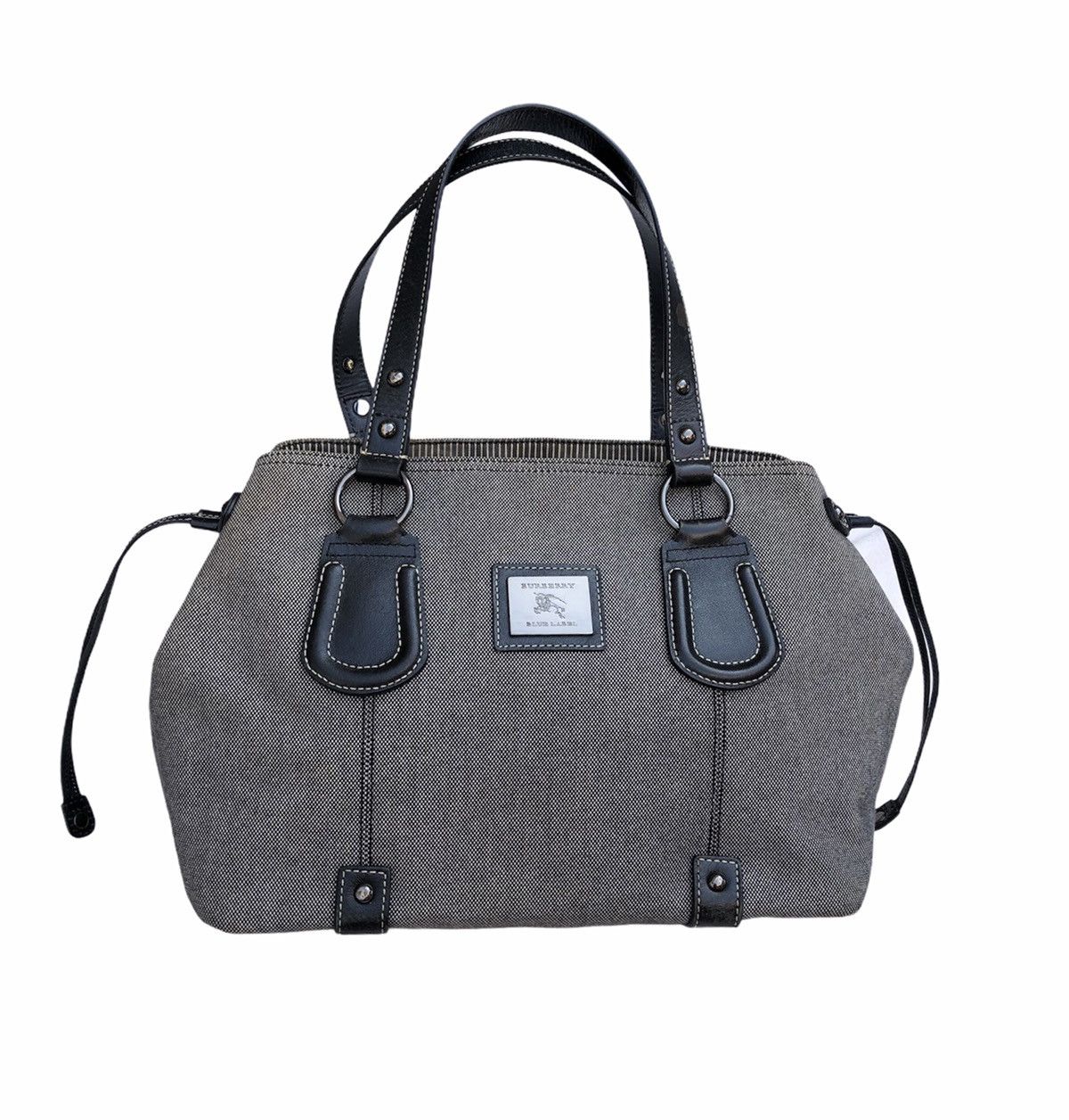 Burberry Burberry Blue Label Canvas Tote Bag With Leather Trim Size ONE SIZE - 2 Thumbnail