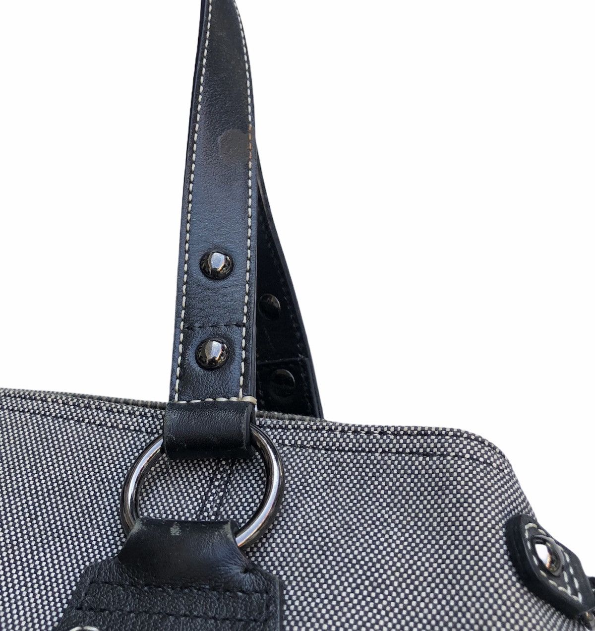 Burberry Burberry Blue Label Canvas Tote Bag With Leather Trim Size ONE SIZE - 13 Thumbnail