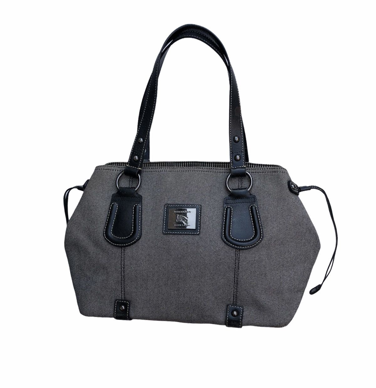 Burberry Burberry Blue Label Canvas Tote Bag With Leather Trim Size ONE SIZE - 14 Thumbnail