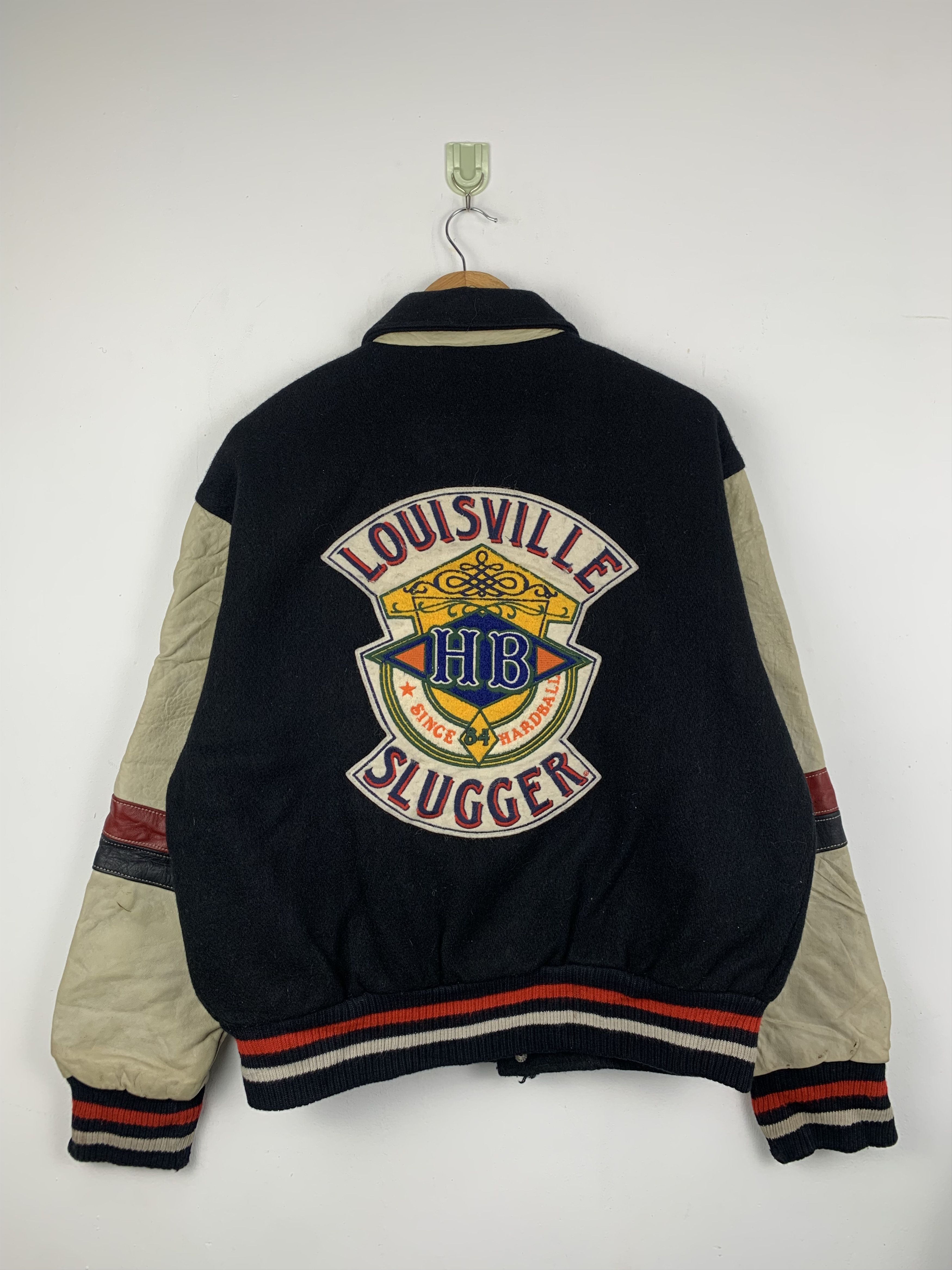Louisville Slugger 80s Louisville Slugger Baseball Leather Varsity Jacket V0514 Size US S / EU 44-46 / 1 - 2 Thumbnail