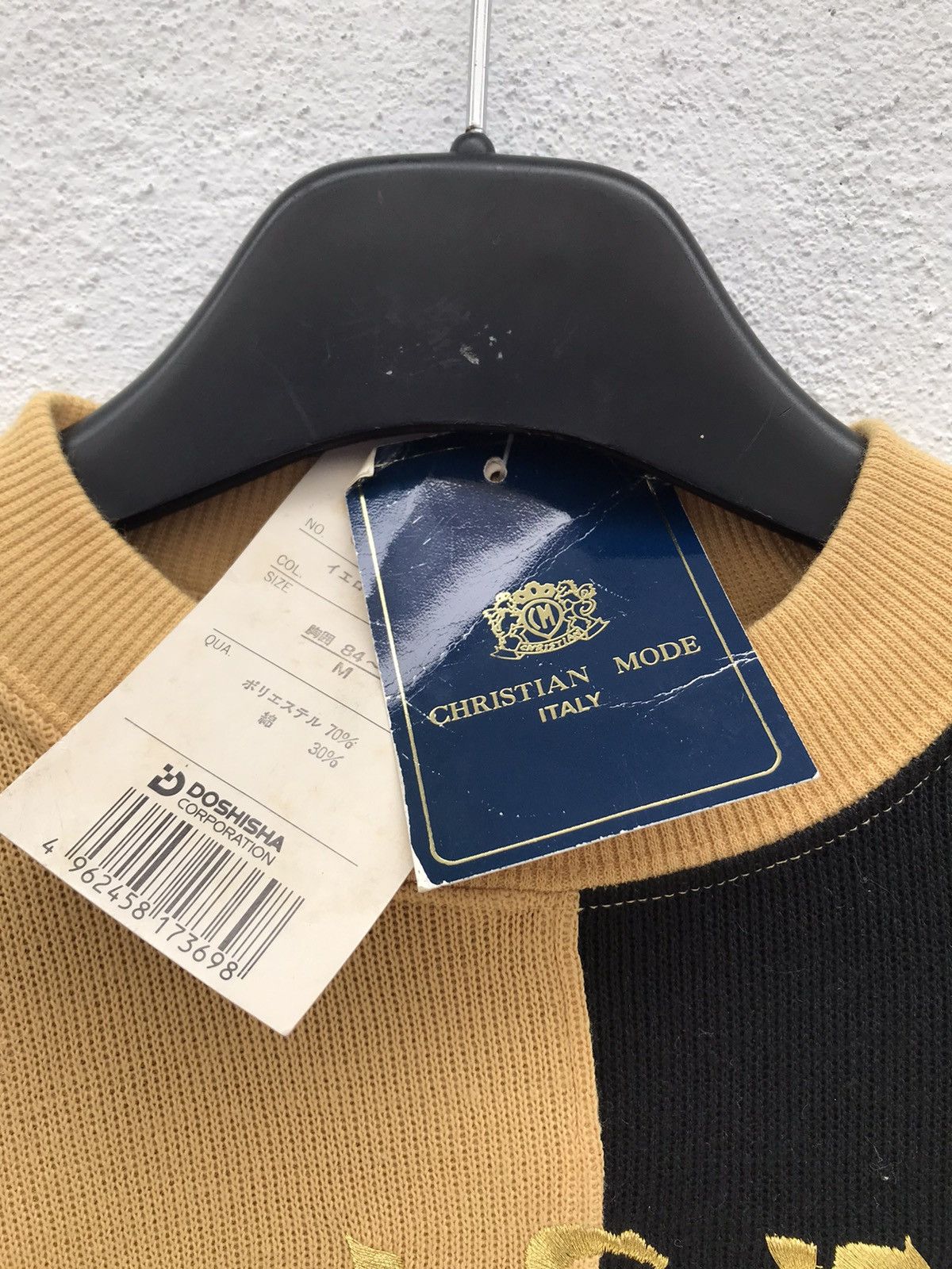 Designer Vintage Christian Mode Sweatshirt Big Logo Embroidered Size US M / EU 48-50 / 2 - 3 Thumbnail