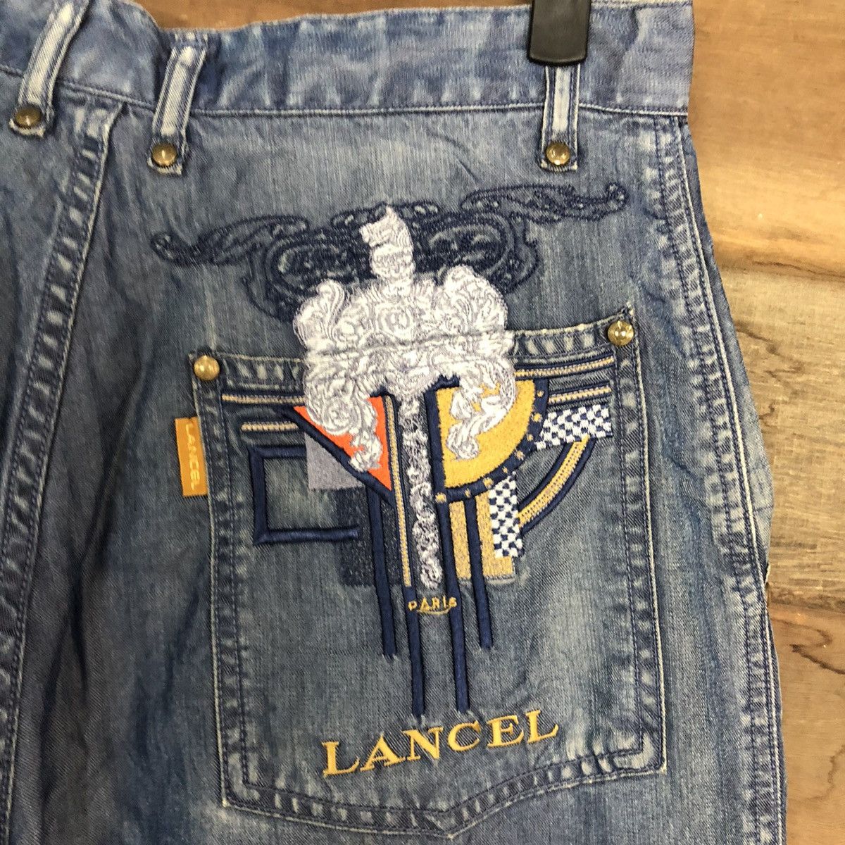 Lancel D Lancel vintage Blue Denim Jeans Pants #c1155 Size US 29 - 5 Thumbnail
