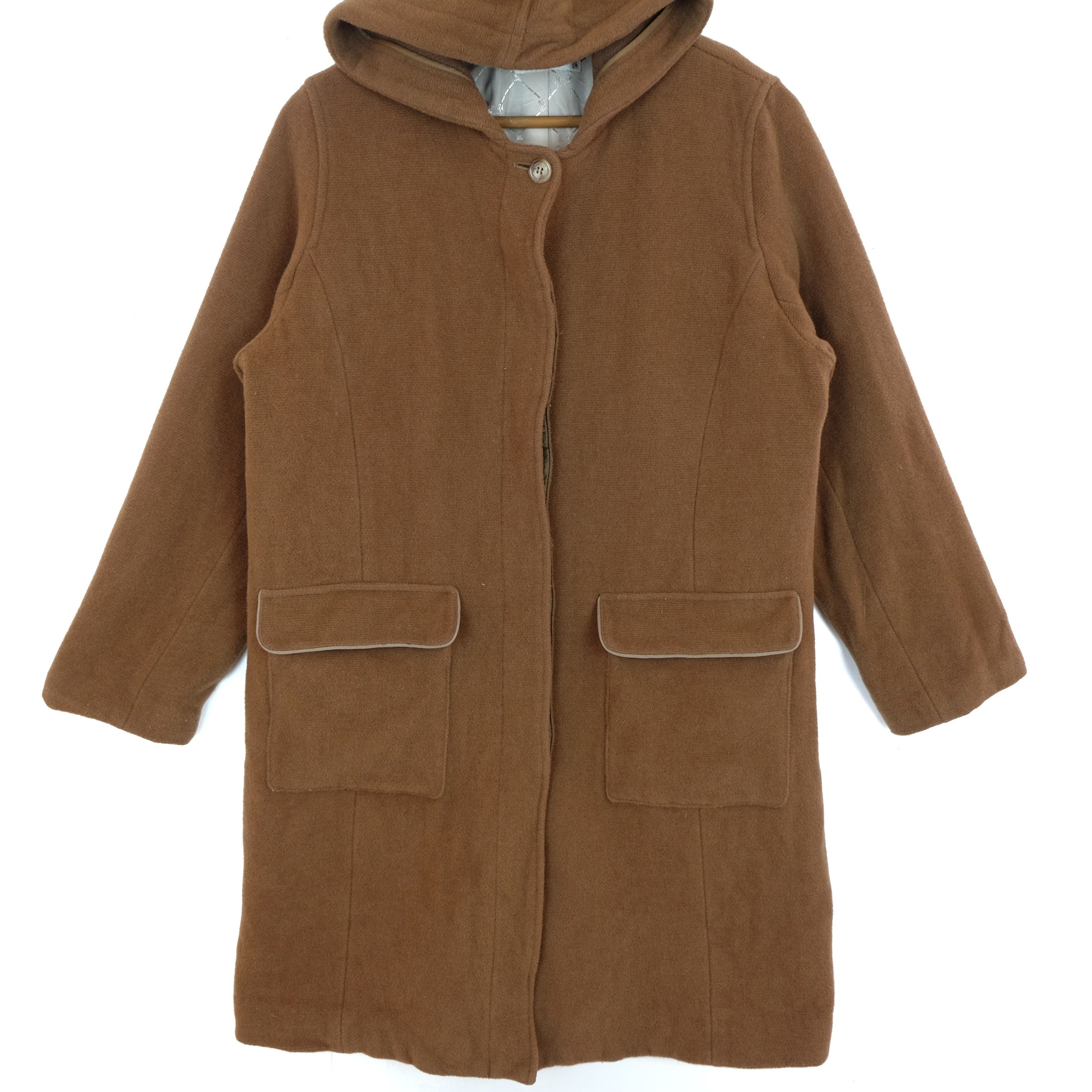 McGregor Vintage 90's MCGREGOR Trench Long Coat Wool Jacket Hoodie Size L / US 10 / IT 46 - 2 Thumbnail
