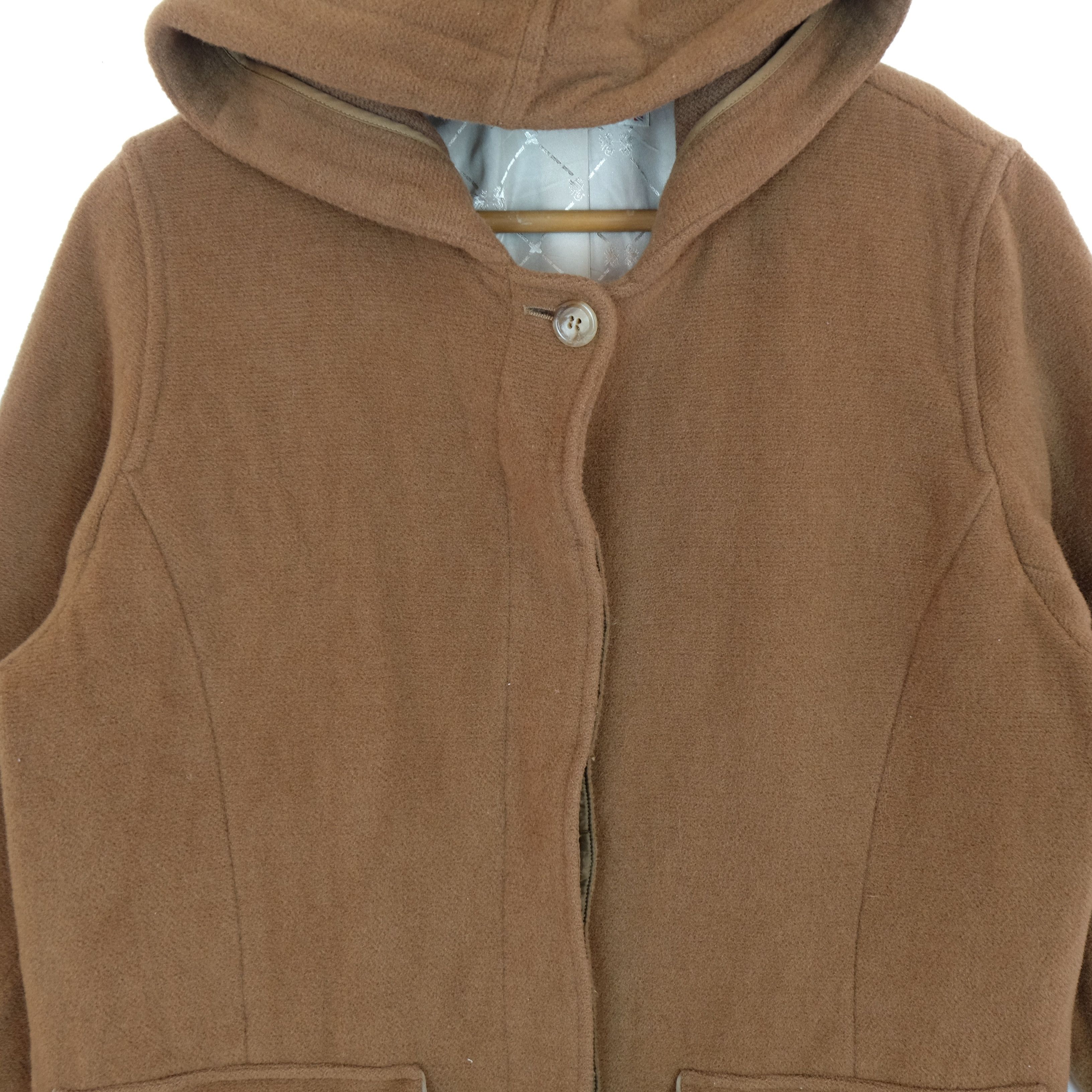 McGregor Vintage 90's MCGREGOR Trench Long Coat Wool Jacket Hoodie Size L / US 10 / IT 46 - 4 Thumbnail