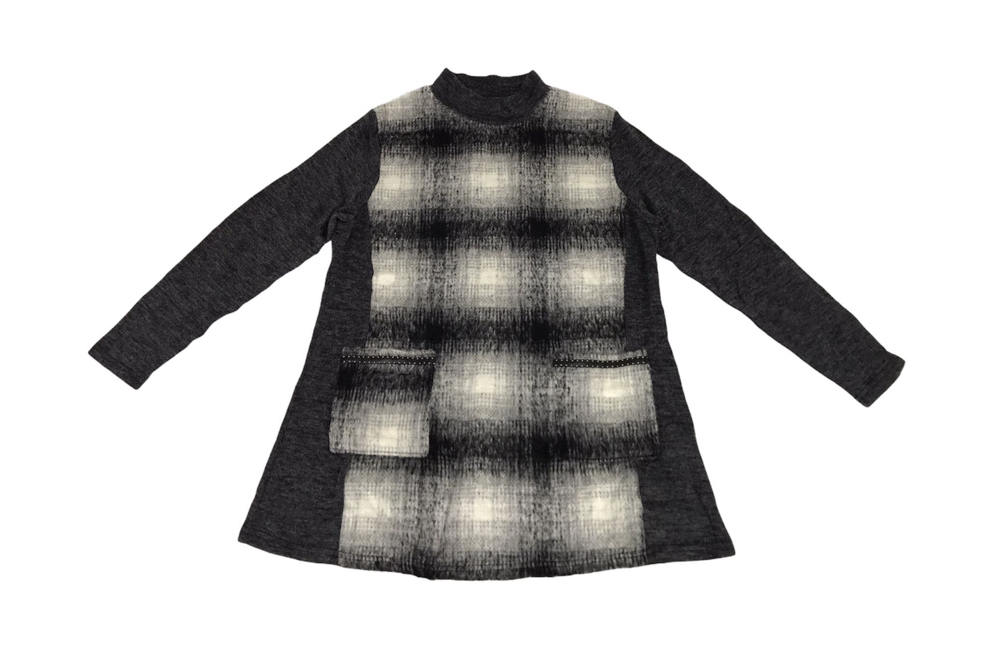 Other Luxury Shadow Plaid Checked Striped Wool Blouse Shirt Size M / US 6-8 / IT 42-44 - 1 Thumbnail