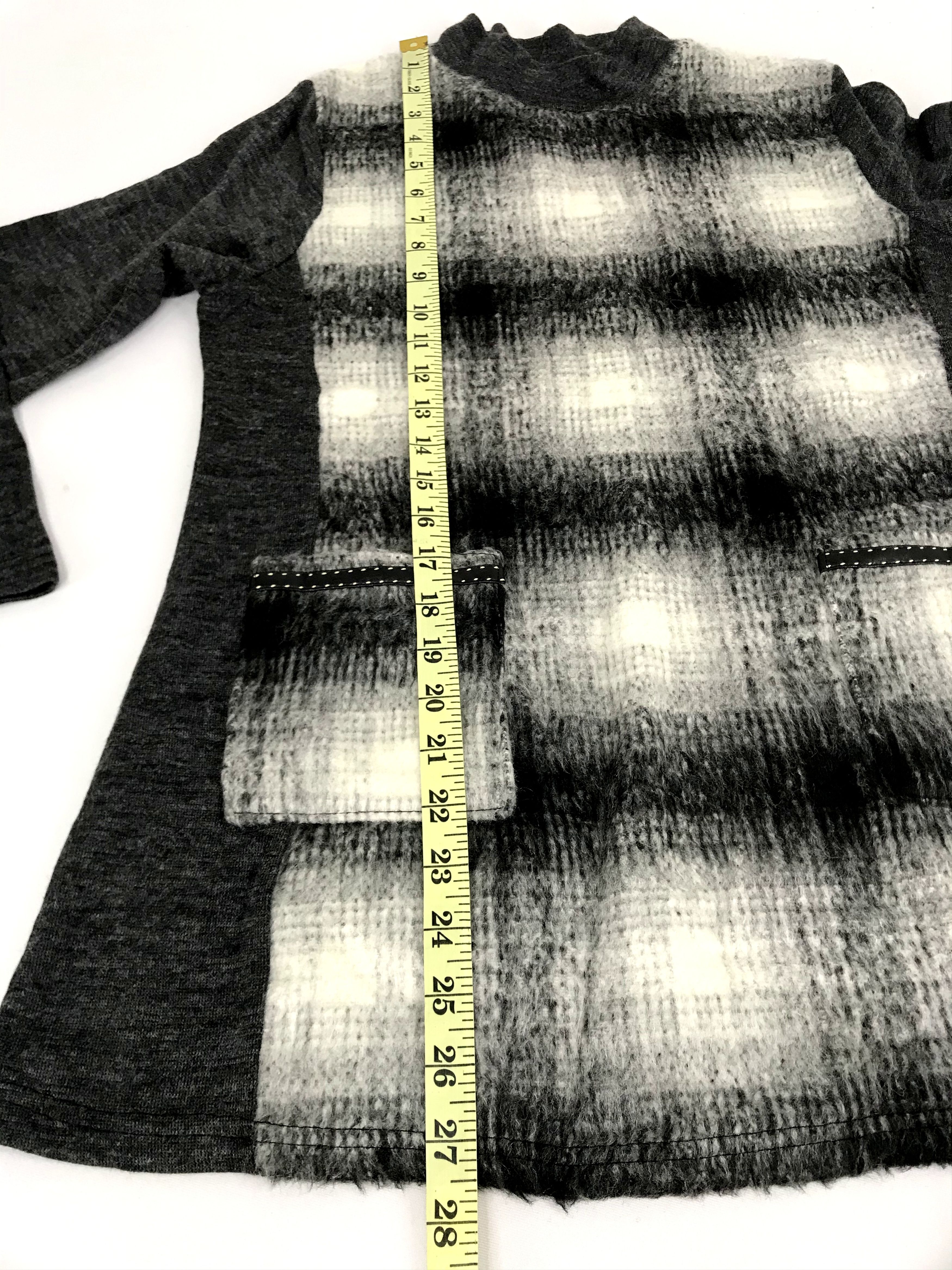Other Luxury Shadow Plaid Checked Striped Wool Blouse Shirt Size M / US 6-8 / IT 42-44 - 8 Thumbnail