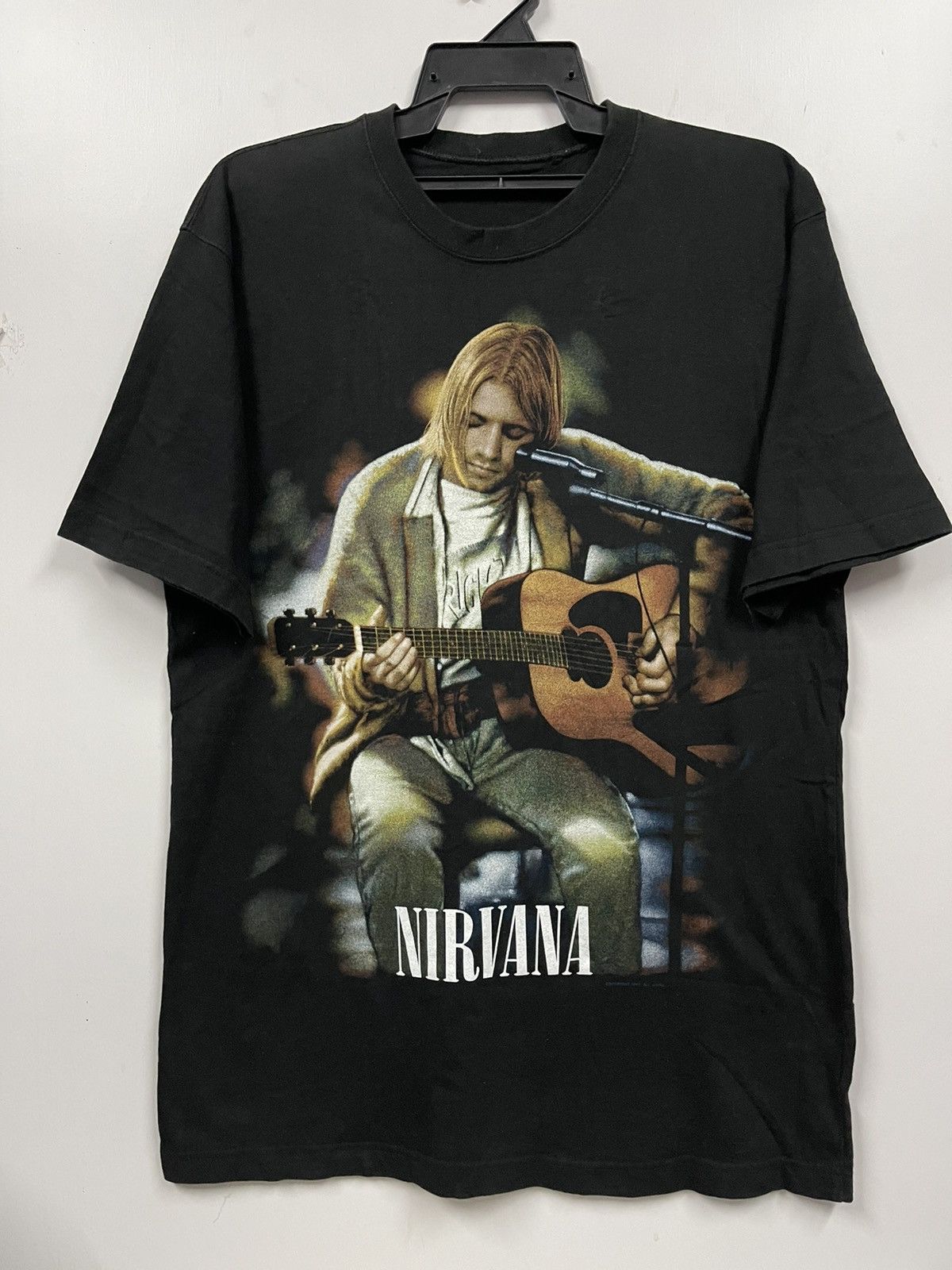 Kurt Cobain Nirvana Leinwanddruck, 76,2 X 50,8 Cm – Rauchend, Gerahmt, Fertig Zum Aufhängen