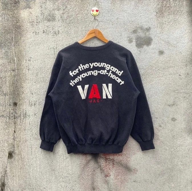 Japanese Brand Vintage 90s Van Jac Sweatshirt Size US M / EU 48-50 / 2 - 1 Thumbnail