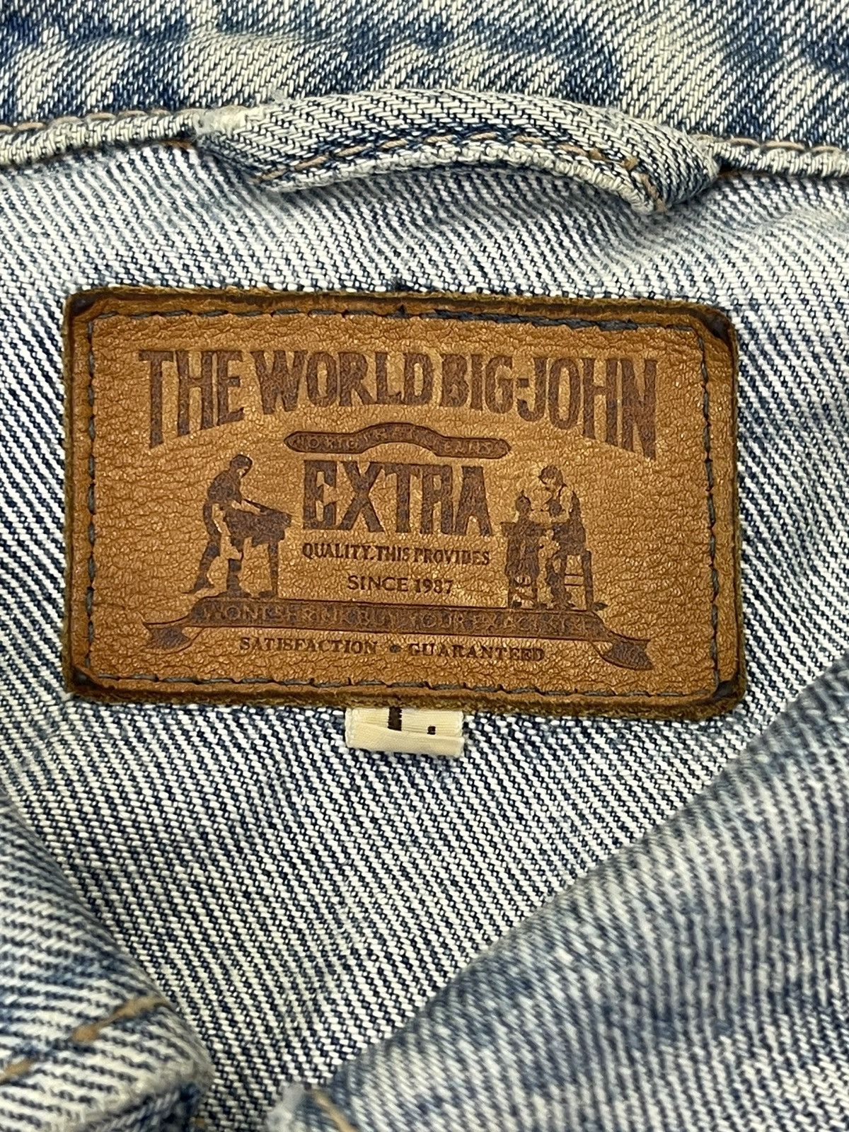 Vintage VINTAGE BIG JOHN DISTRESSED TRUCKER DENIM JACKET Size US L / EU 52-54 / 3 - 13 Thumbnail