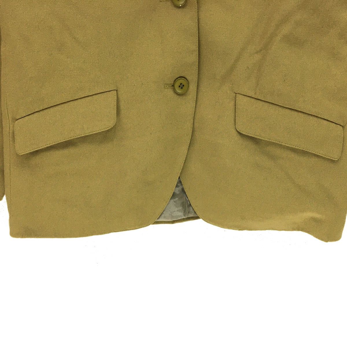 Designer × Thierry Mugler THIERRY MUGLER Olive Green Blazer Size S / US 4 / IT 40 - 6 Thumbnail