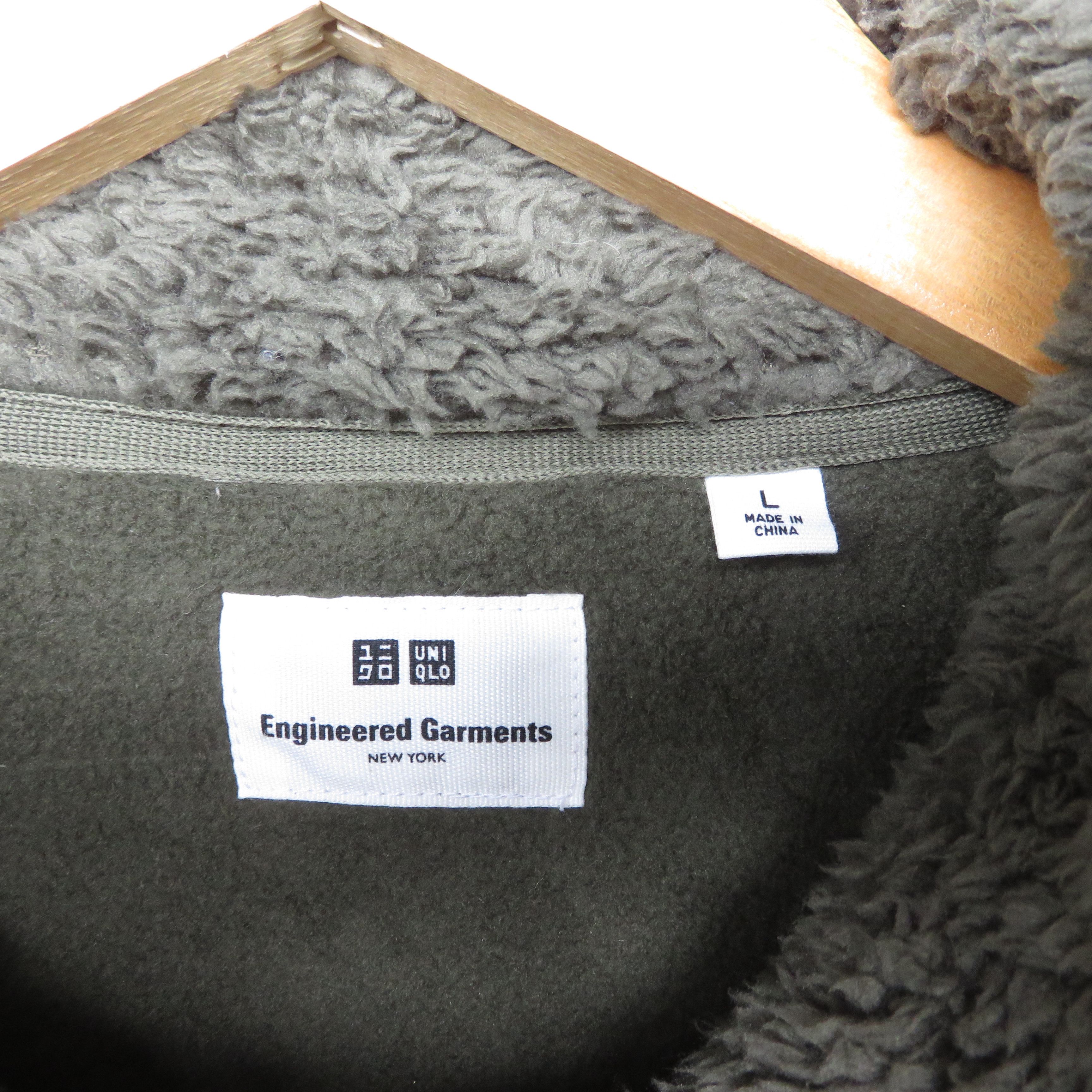 Engineered Garments × Nepenthes Engineered Garments Olive Fleece Sherpa Sweater Size US L / EU 52-54 / 3 - 7 Thumbnail