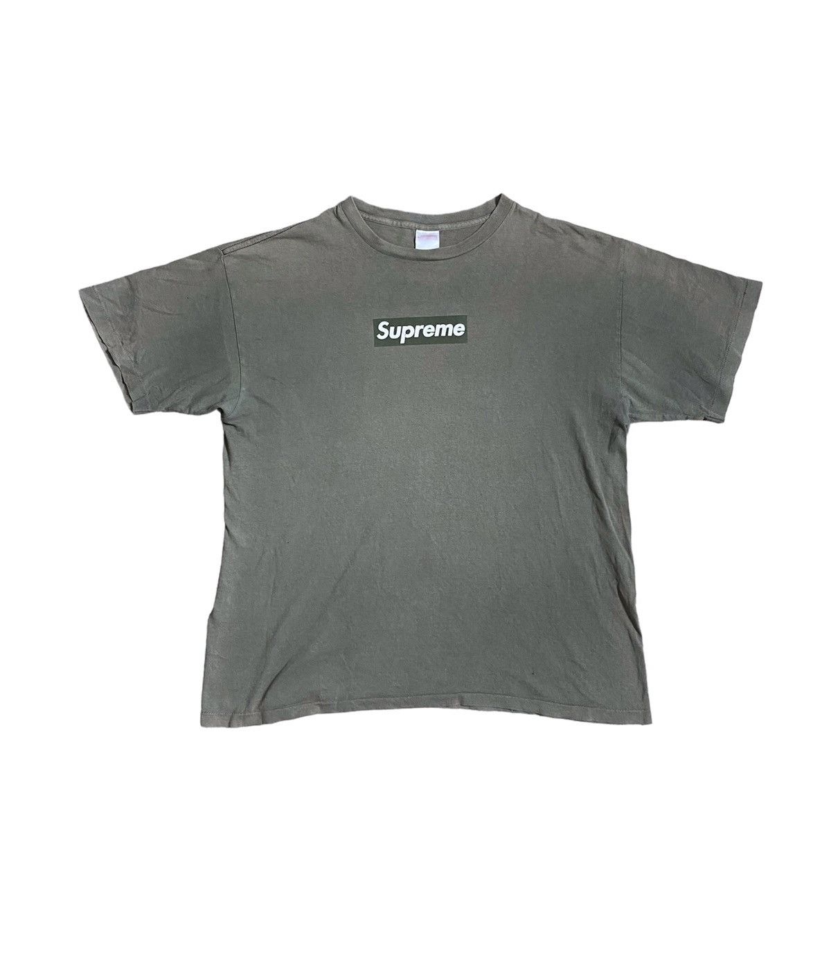 Supreme Vintage 1998 Supreme Box Logo Olive T Shirt Grailed