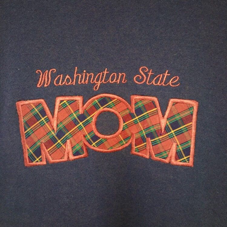 Vintage Vintage 90s Washington State MOM Crewneck Sweatshirt Size US L / EU 52-54 / 3 - 5 Thumbnail